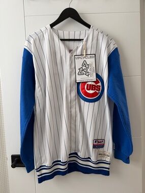 Chicago Cubs Anthony Rizzo Goat Vintage Upcycled Reworked Jersey Sweatshirt